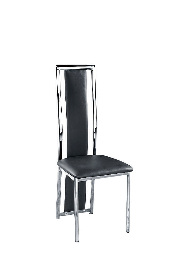 Chaise contour métal velours taupe doré