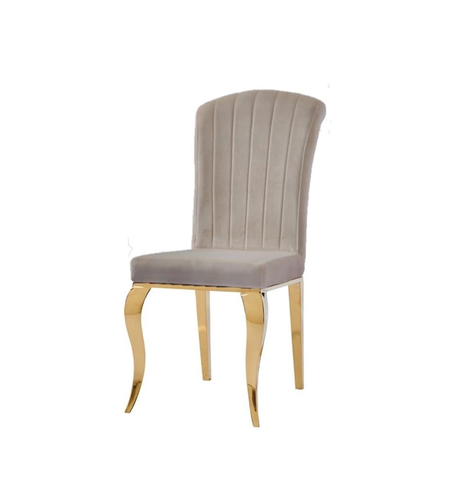 Chaise Nino similicuir blanc pied chrome