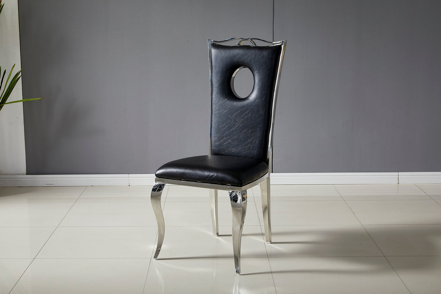 Chaise Royal blanc pied doré