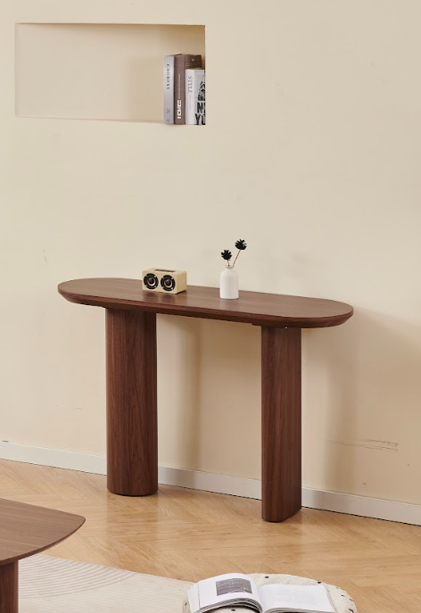 Console Finea céramique hêtre marbre beige 120cm