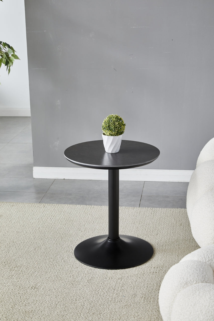 Goya runder Sockeltisch aus schwarzer Keramik – GDM FURNITURE