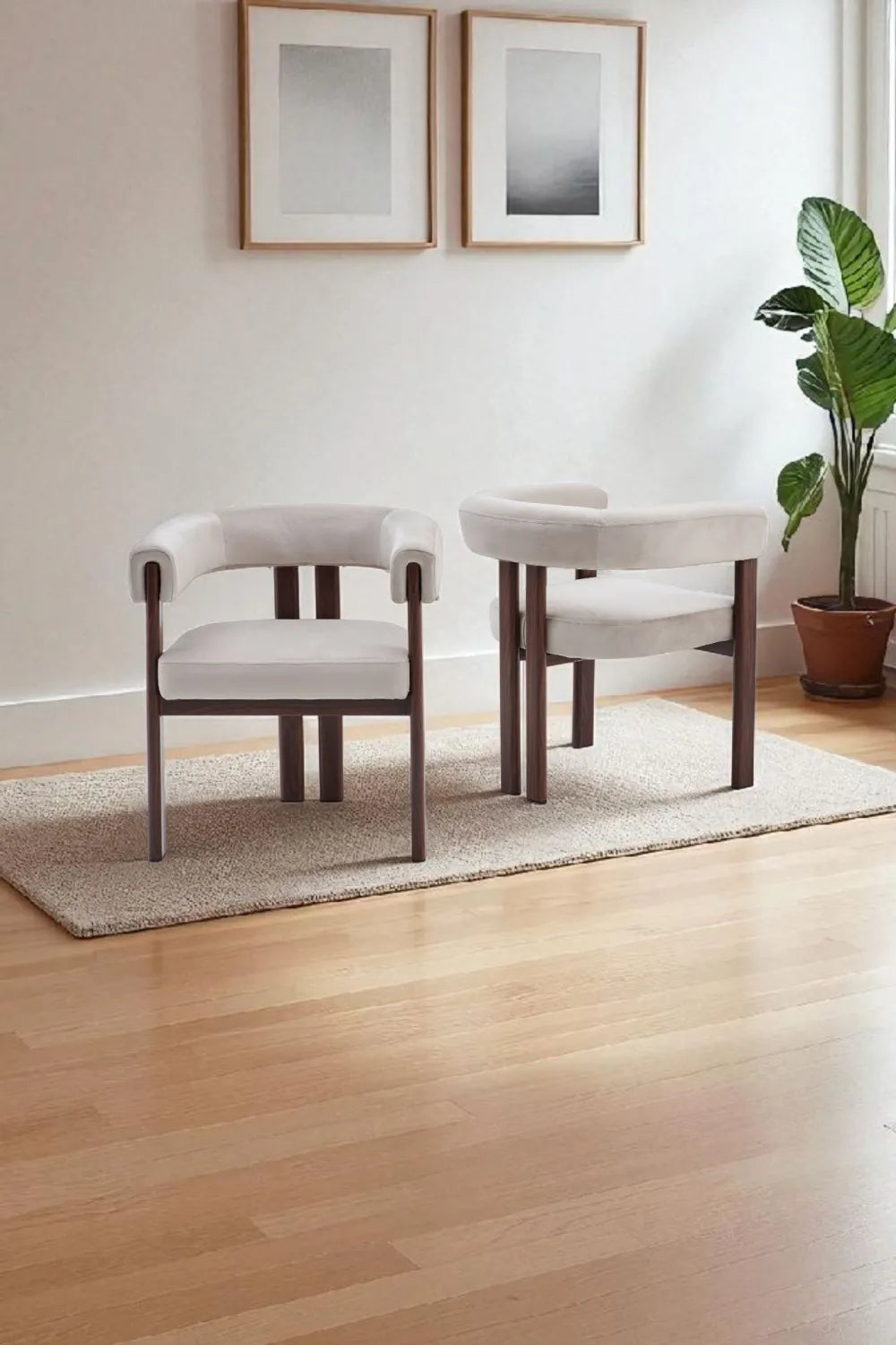 Chaise Liora velours pied noir