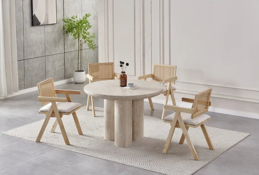 TABLE EFFET TRAVERTIN MAYA 1M10