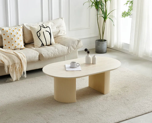 TABLE BASSE CALYPSO CERAMIQUE TRAVERTIN 120
