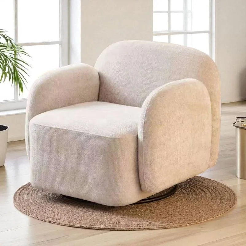Fauteuil Senso velours texturé beige