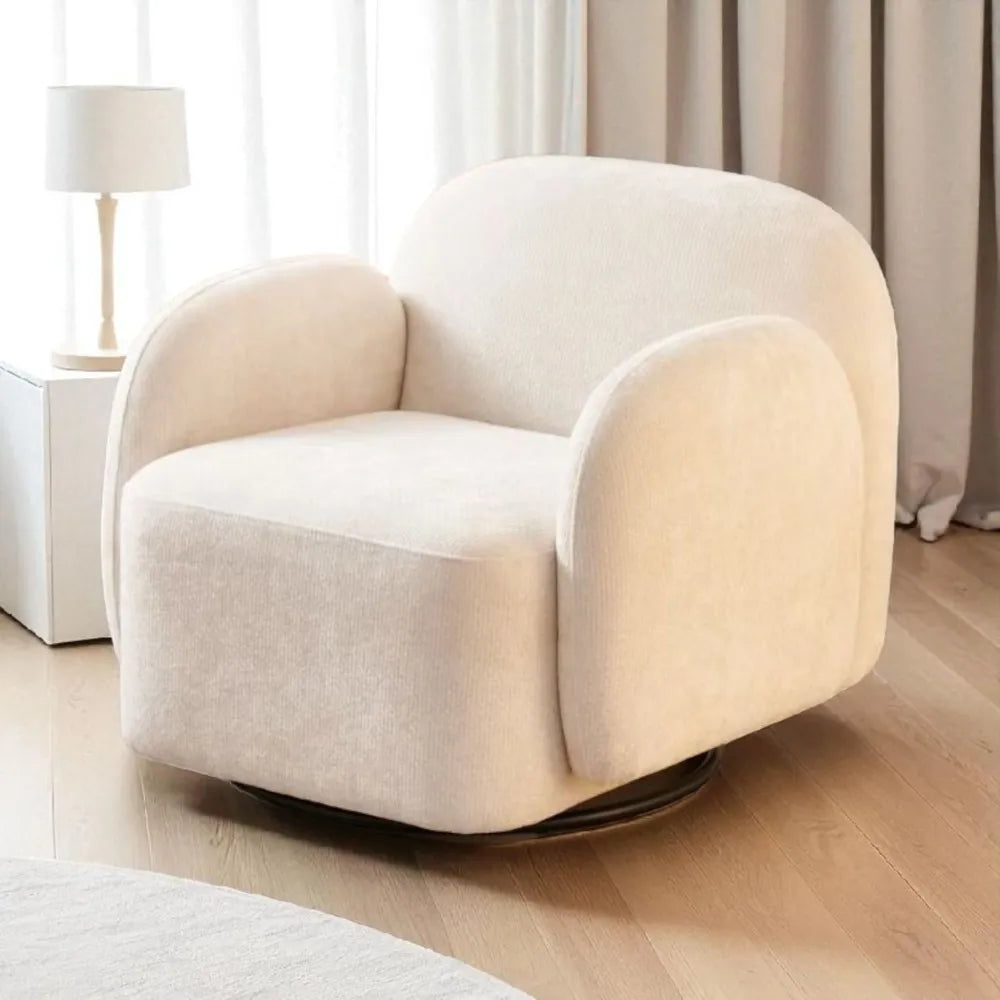 Fauteuil Senso velours texturé taupe