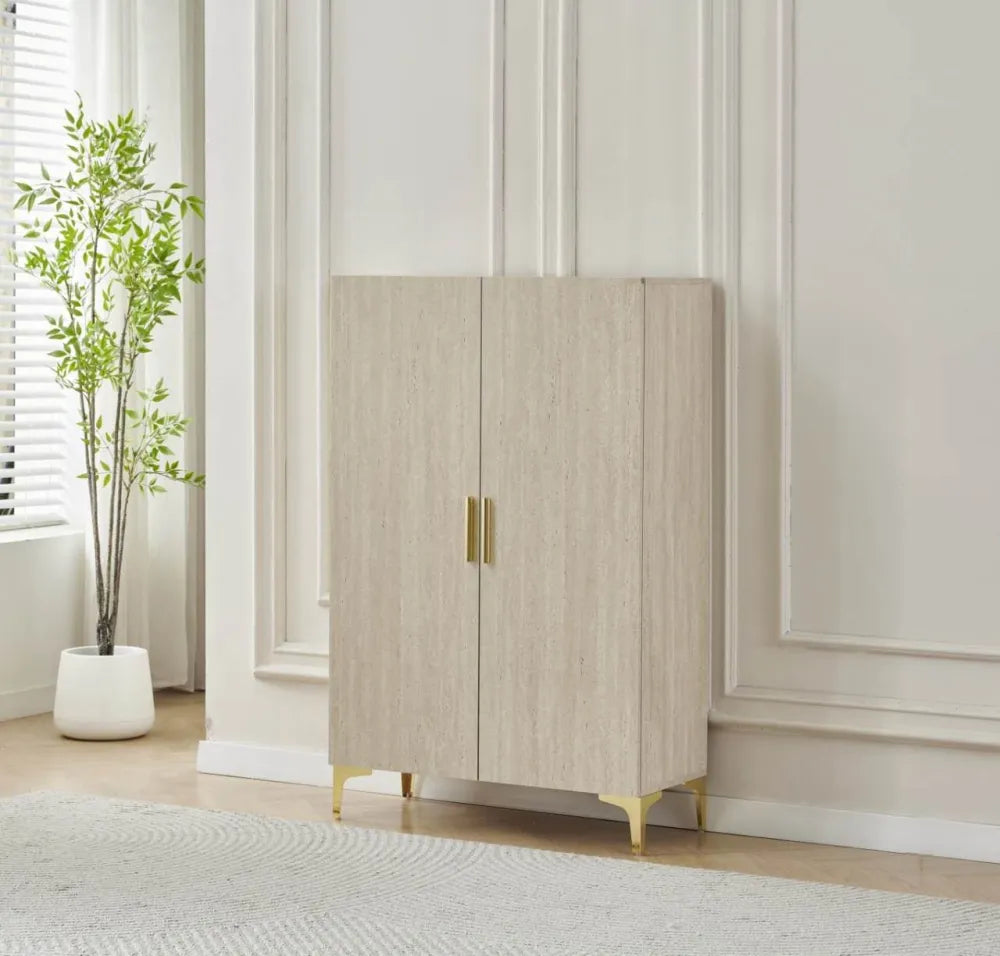 Meuble à chaussures MDF noyer