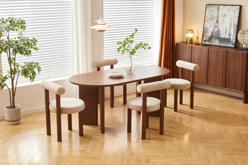 Table à manger Ambre noyer MDF