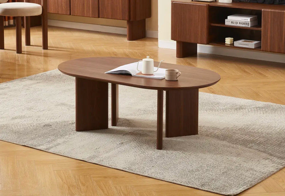 Table basse Ambre noyer MDF 120cm