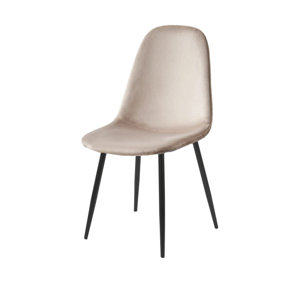 Grey Scandi chair with silver legs