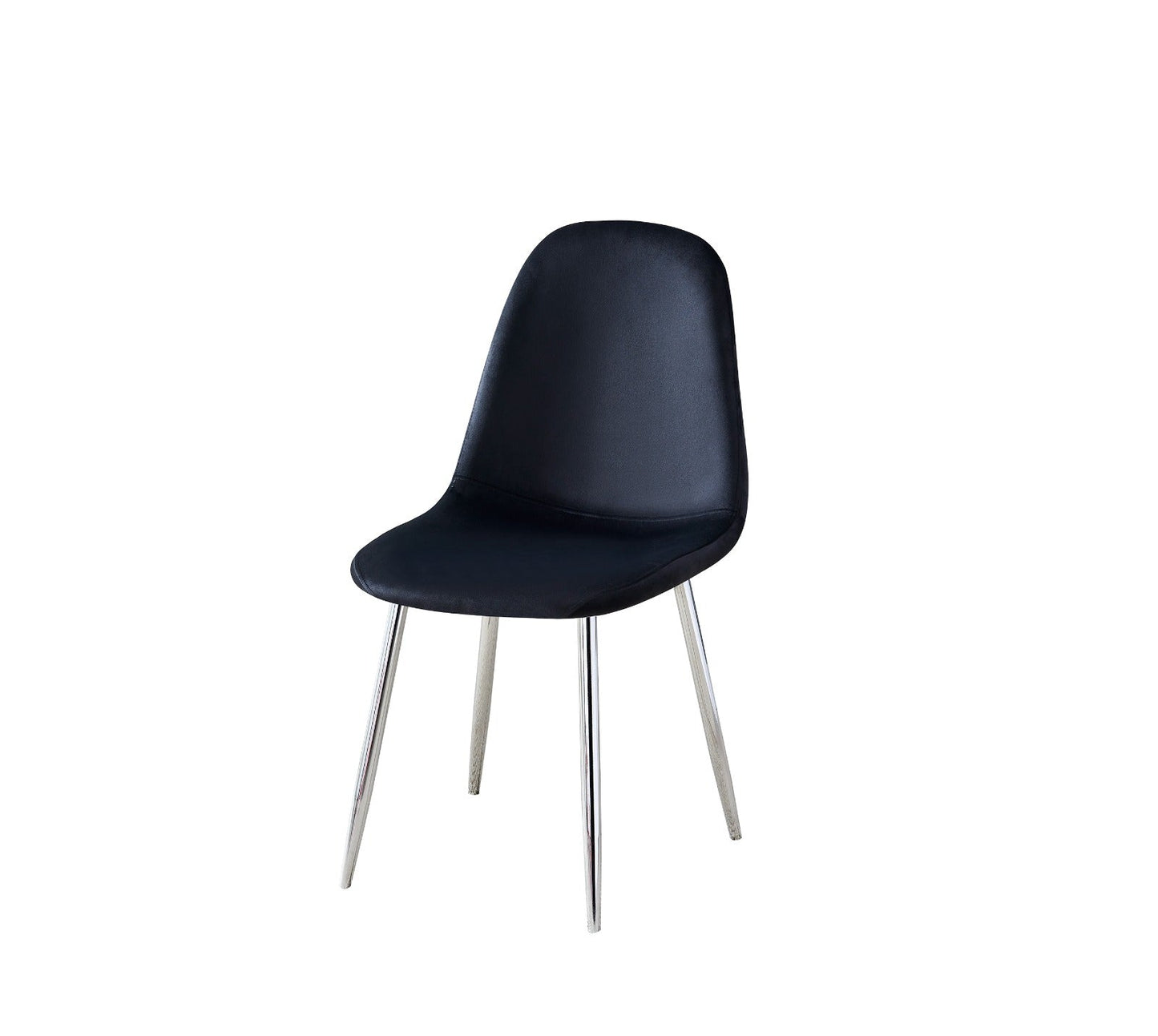 Grey Scandi chair with silver legs