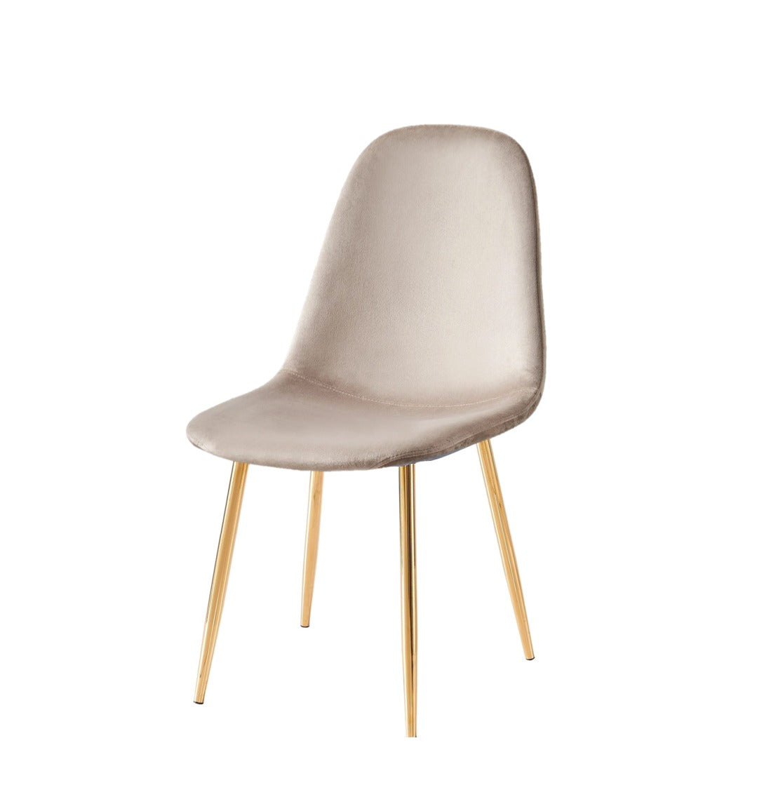 Gray Scandi chair with gold legs