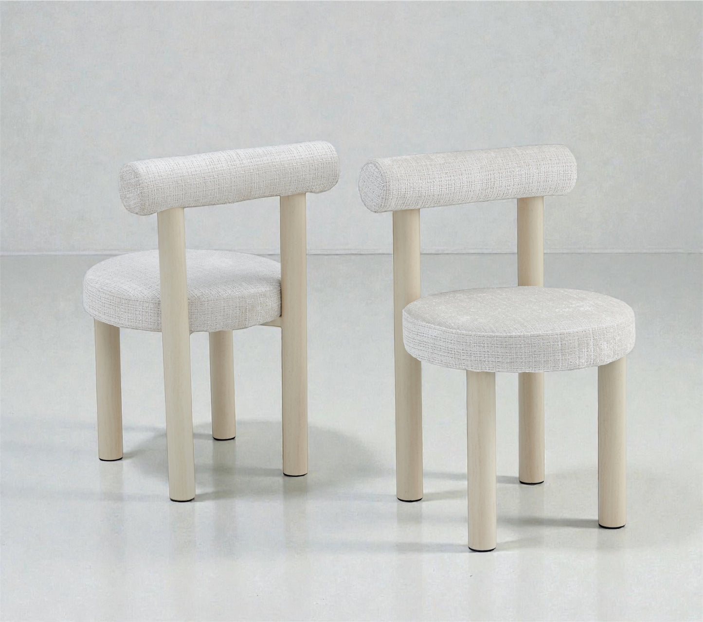 Chaise Irina crémona beige pied travertin