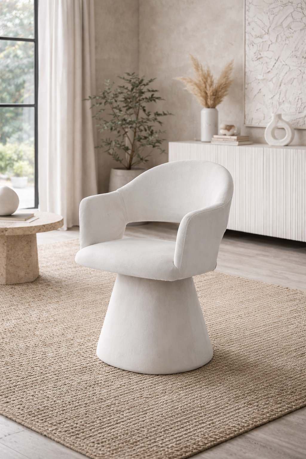 Chaise pivotante Valentina crémona beige