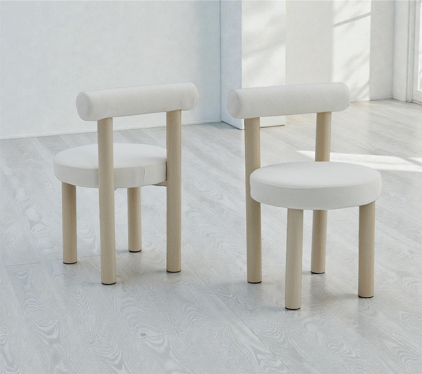 Chaise Irina crémona beige pied travertin
