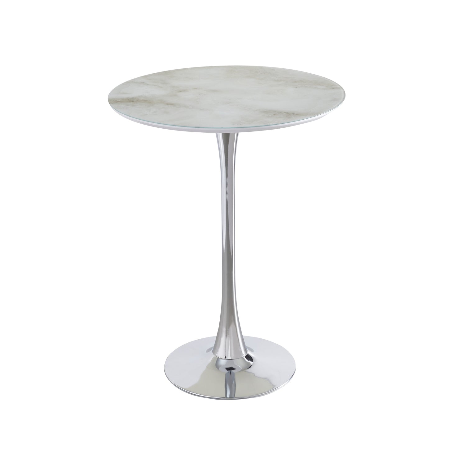 Table de bar Rosa ronde noir marbre noir 80cm