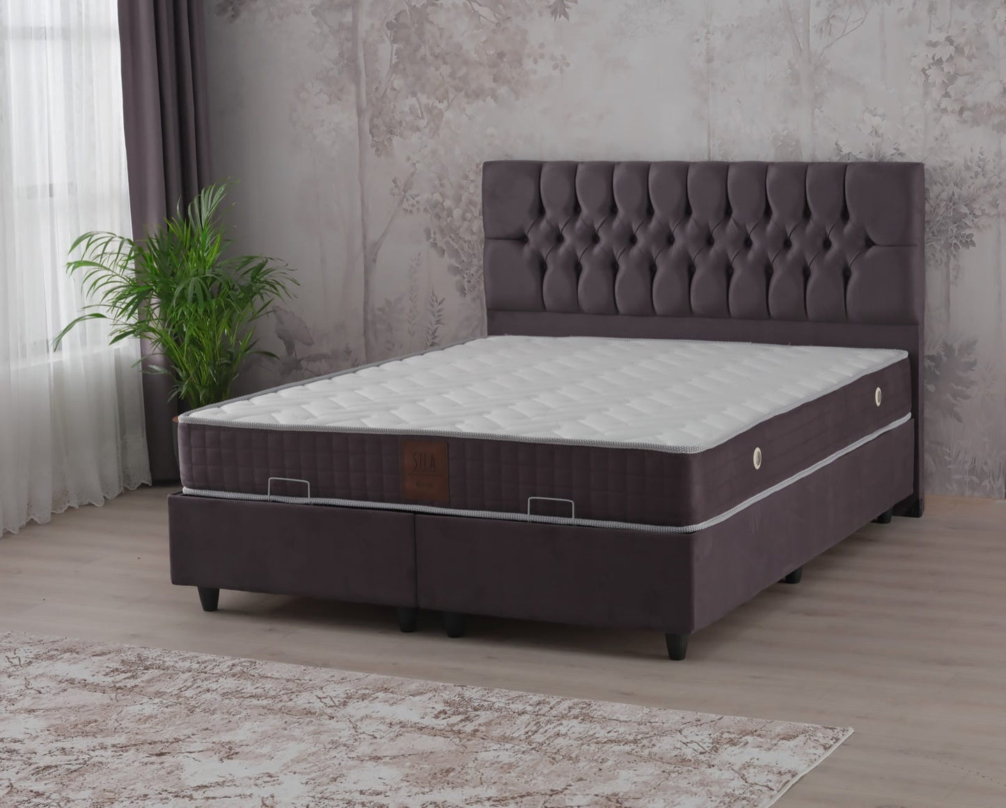 Cuba grey bed 90x190