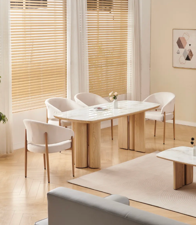 Table à manger Trinity céramique noyer 180cm