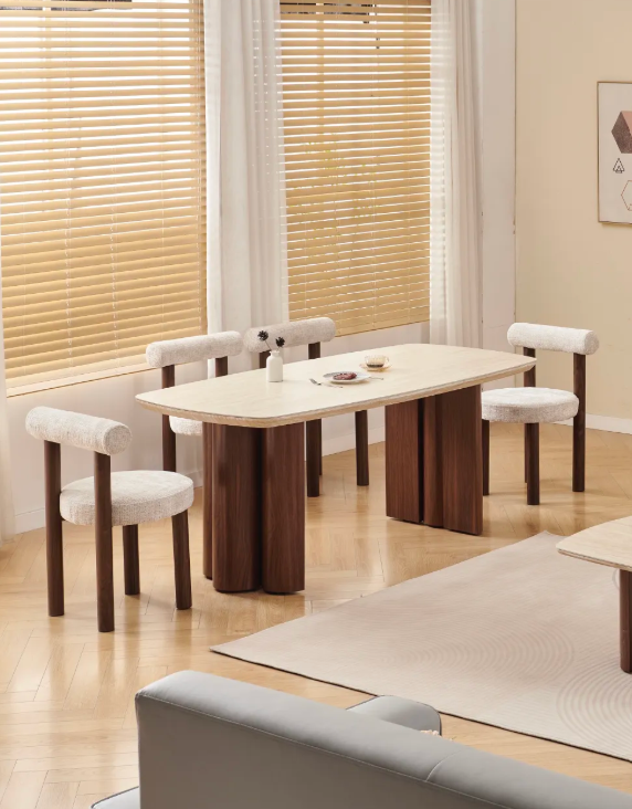 Table à manger Trinity céramique noyer 180cm