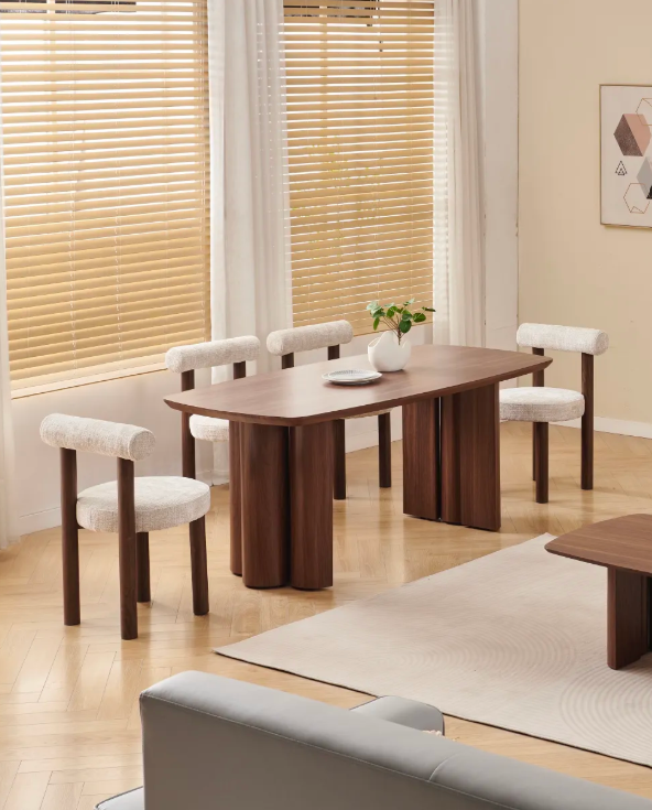Table à manger Trinity céramique noyer 180cm