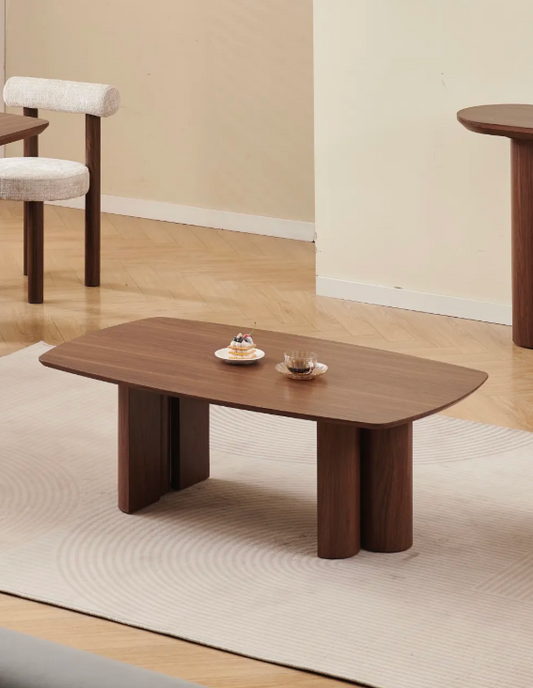 Table basse Trinity céramique noyer 120cm