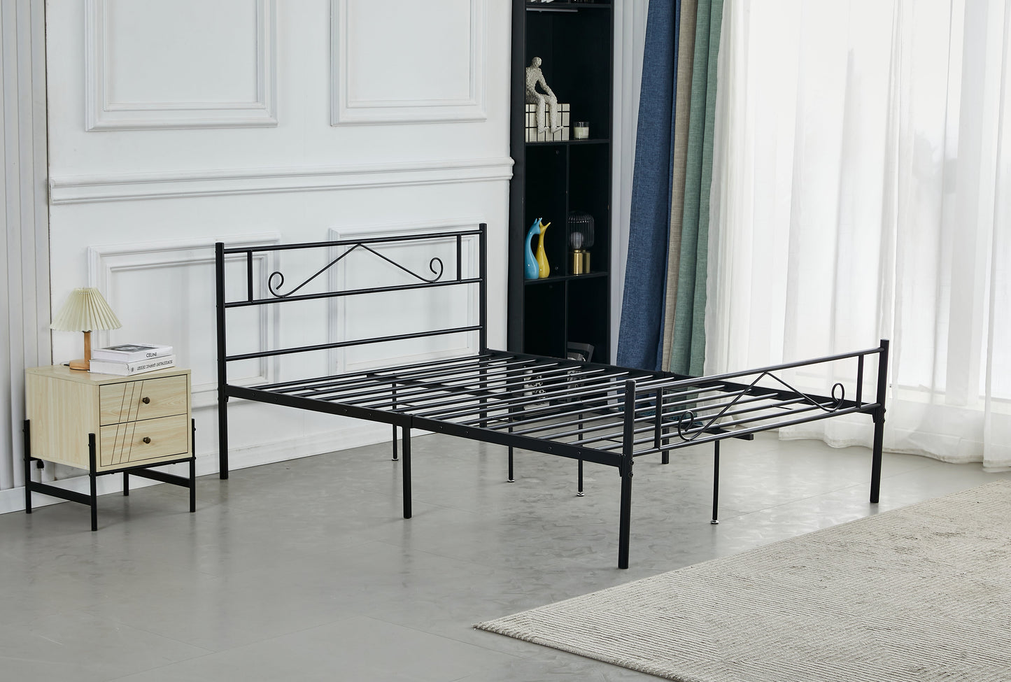 Black Mario bed 90x190