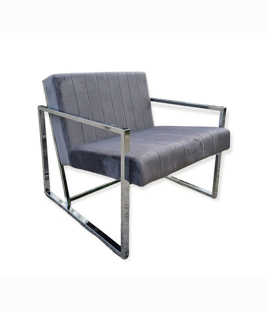 Keny armchair silver gray