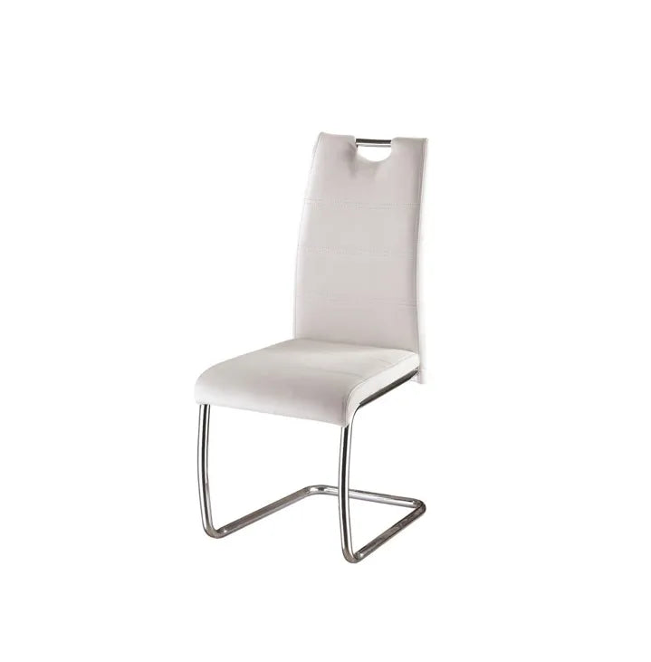 Chaise 103 beige pieds argent