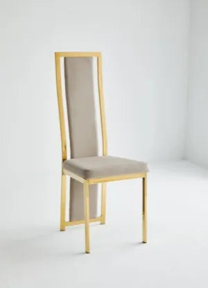 White Skai chair with silver legs
