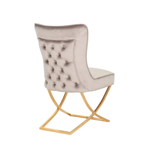 Nino beige chair with golden legs