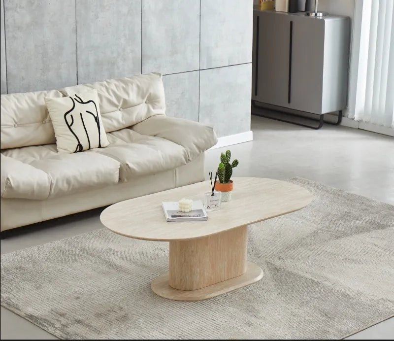 Table basse Léa travertin MDF 120cm