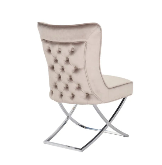 Nino beige chair with golden legs