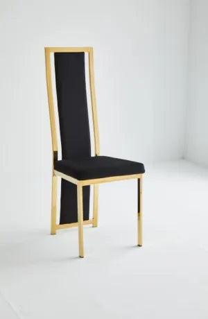 White Skai chair with silver legs