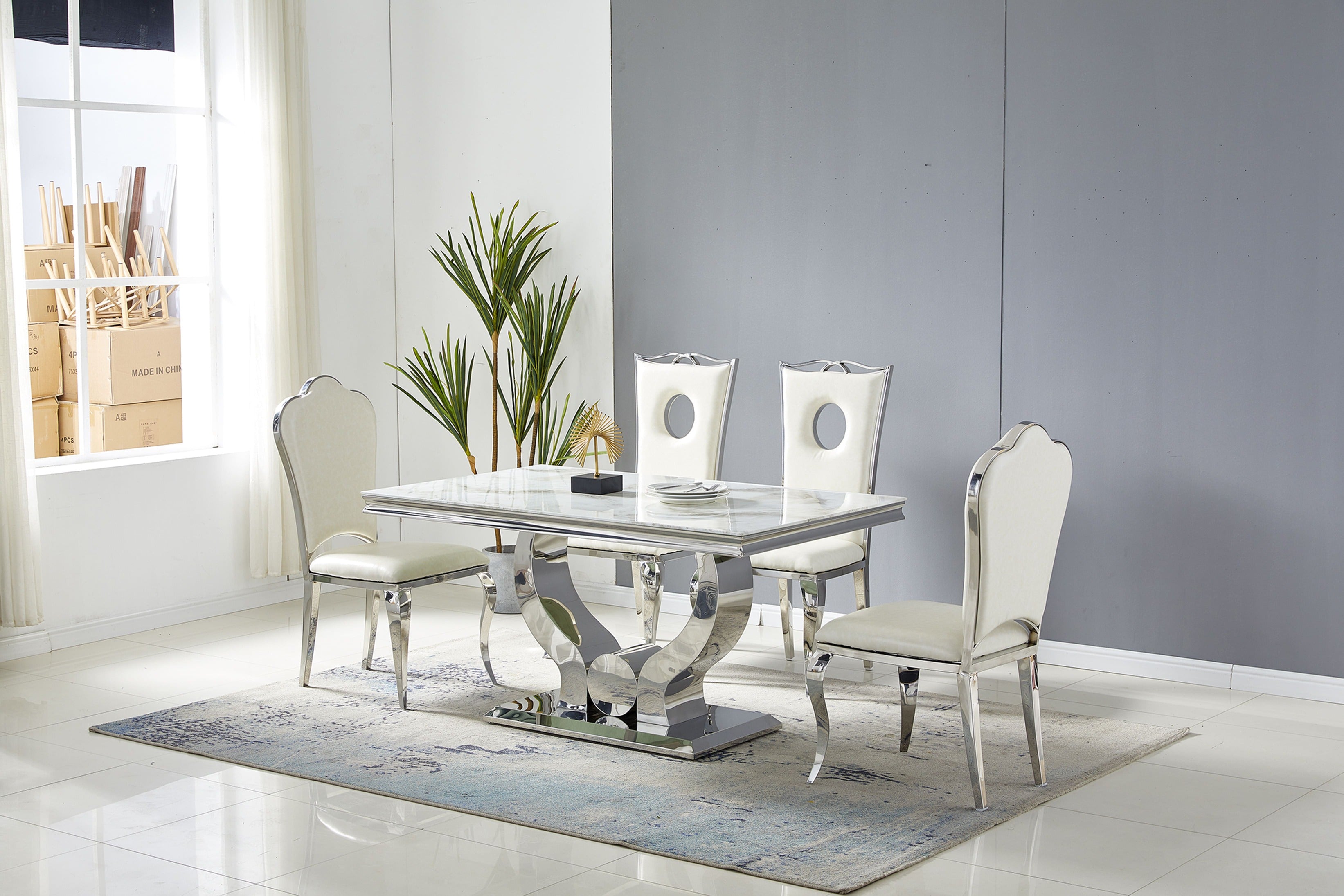 Table à manger Trophée chrome – GDM FURNITURE